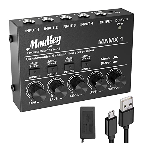 Die beste mini mischpult moukey mamx1 4 kanal dj mixer mischpult Bestsleller kaufen