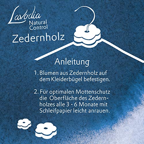 Mottenschutz LAVODIA Zedernholz Ringe: 30 Zeder Blumen