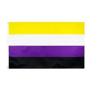 Non-Binary-Flagge Onsinic 3×5 Ft Non-Binary-stolz-Flagge