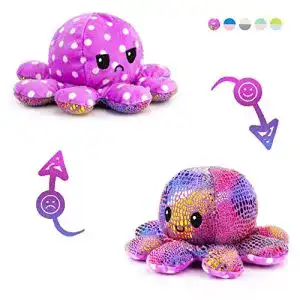 Oktopus-Kuscheltier RAINBEAN oktopus plüsch wenden