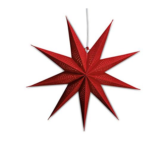Die beste papierstern levandeo leuchtstern mit 9 zacken in rot 60cm Bestsleller kaufen