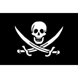 Piratenflagge TrendClub100 ® „Pirat Jolly Roger, Jack Rackham“