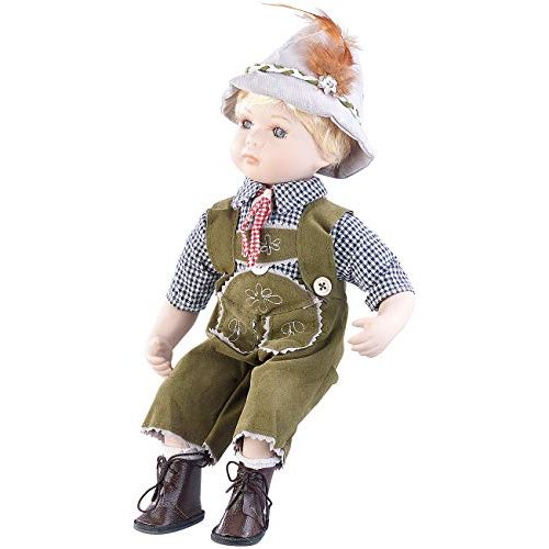 Porzellanpuppe PEARL: Sammler-Porzellan-Puppe Anton, 36 cm