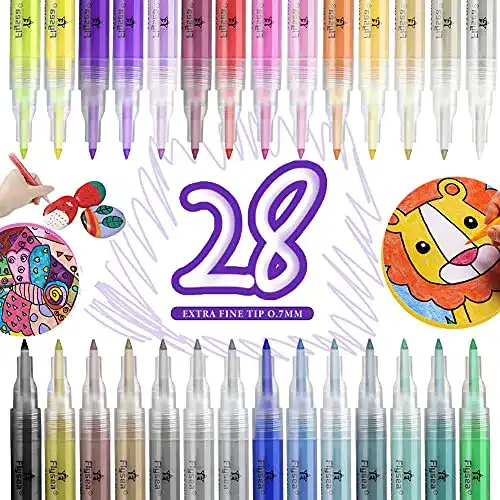 Porzellanstifte GEEDIAR Acrylstifte für Steine Wasserfest 28 Farben