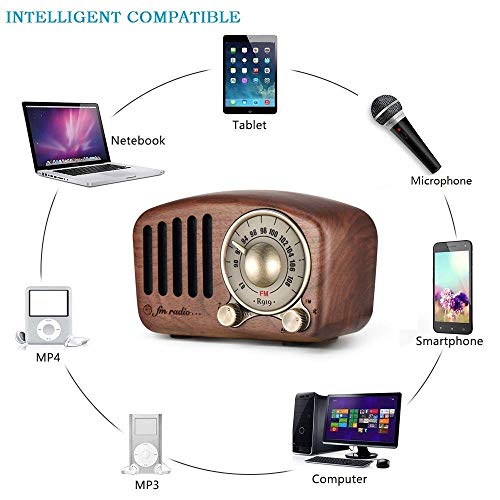 Retro-Bluetooth-Lautsprecher Aooeou Retro Radio mit Bluetooth