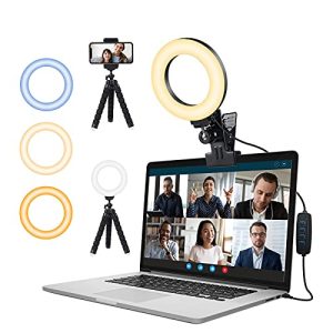Ringlicht Laptop FGen ,Videokonferenz Licht mit Handy Stativ