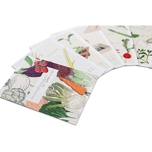 Saisonkalender klotzaufklotz für Gemüse, Eiche u. Recycling-Papier