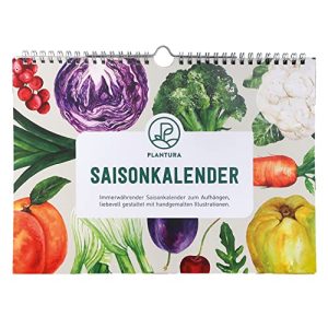 Saisonkalender Plantura für Obst & Gemüse, A4-Format, zeitlos