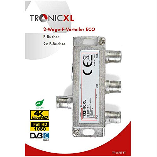 Sat-Verteiler 3-fach TronicXL 3fach F-Stecker Antennenverteiler