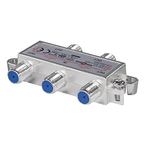 Sat-Verteiler 4-fach Sat-Fox Verteiler/Splitter inkl. 10 F Stecker