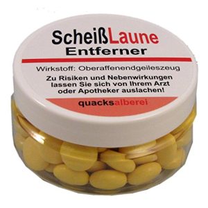 Scherztabletten quacksalberei Lustige Pille “ScheißLaune Entferner”