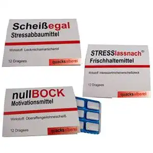 Scherztabletten quacksalberei Witzige Kaugummis 3er Set