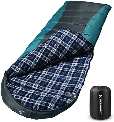 Schlafsack wasserdicht Bessport Schlafsack Flannel für Camping