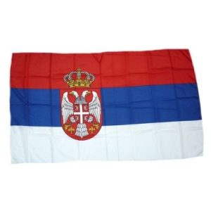 Serbien-Flagge Fahnenwelt Fahne Stockflagge Serbien 30 x 45 cm