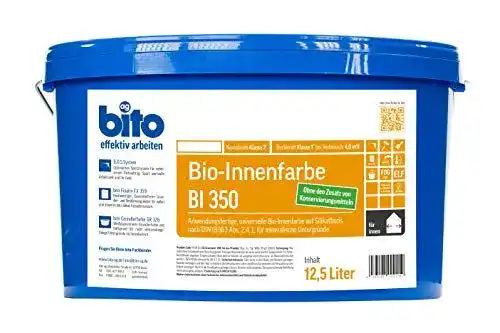 Silikatfarbe Preismaxx bito BI 350, Bio Innenfarbe matt weiß, 12,5 L