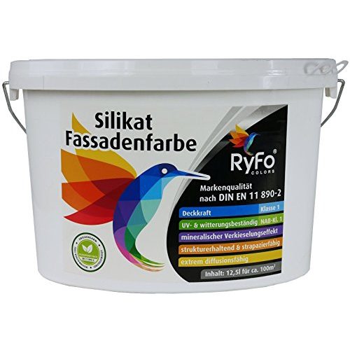 Die beste silikatfarbe ryfo colors silikat fassadenfarbe 125l weiss Bestsleller kaufen