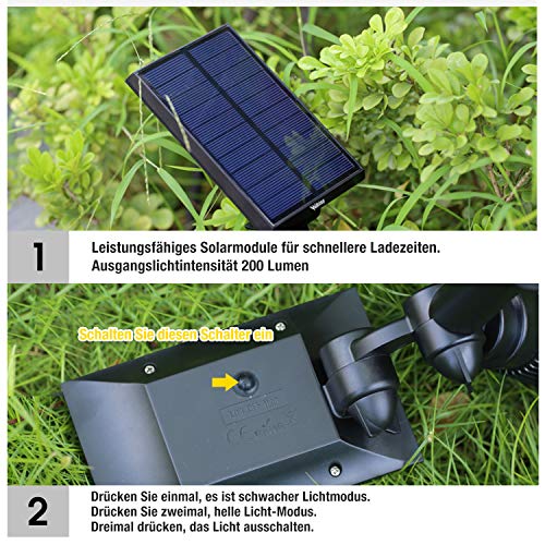 Solarstrahler Wilktop 4x LED Solar Strahler Gartenleuchten