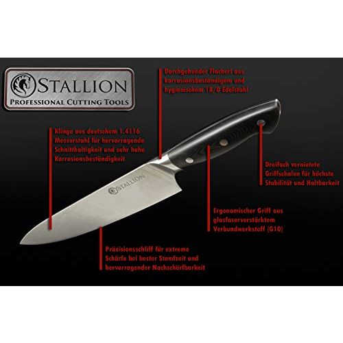 Stallion-Messer STALLION Chinesisches Kochmesser 17,5 cm