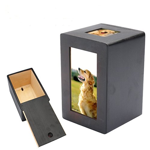Tierurne Tutoy Pet Dog Cat Cremation Urn Memorial schwarz