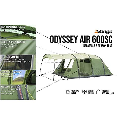Vango-Zelt Vango Boys Odyssey Air Aufblasbares Zelt, 600SC