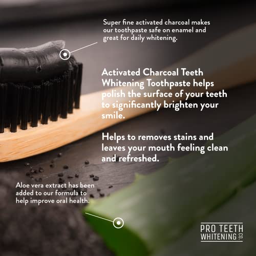 Vegane Zahnpasta Pro Teeth Whitening Co, mit Aktivkohle