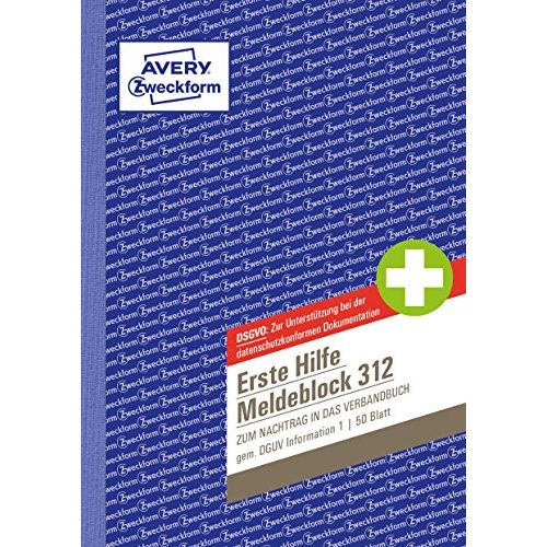 Verbandbuch AVERY Zweckform 312 Erste Hilfe Meldeblock