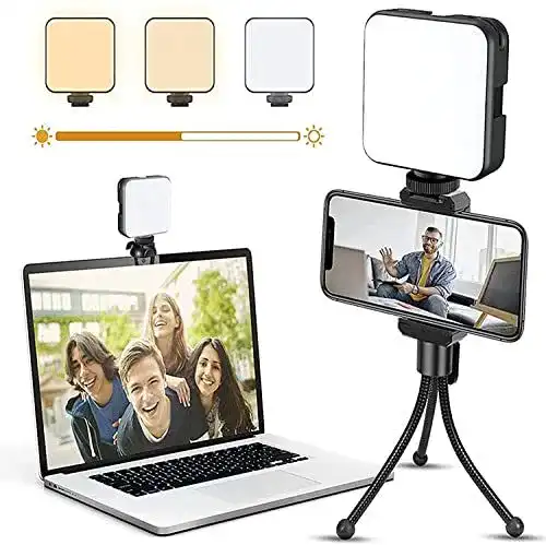 Videokonferenz-Beleuchtung VOCUTE mit Handyhalter/Stativ/Clip
