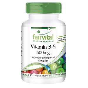 B5-vitamin fairvital 500mg, pantoténsav kapszula, 60 kapszula