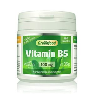 B5-vitamin zöld táp (pantoténsav), 100 mg, nagy dózisban
