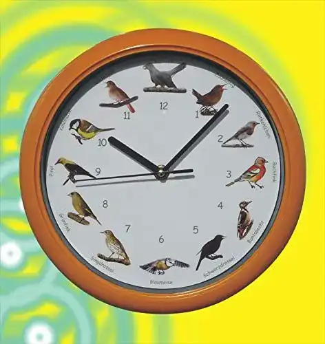 Vogeluhr WIM-SHOP Vogel Uhr mit heimischen Vögeln
