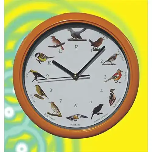 Vogeluhr WIM-SHOP Vogel Uhr mit heimischen Vögeln