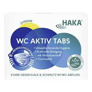 WC-Tabs HAKA WC Aktiv Tabs, 8 Tabs mit Zitronen Duft