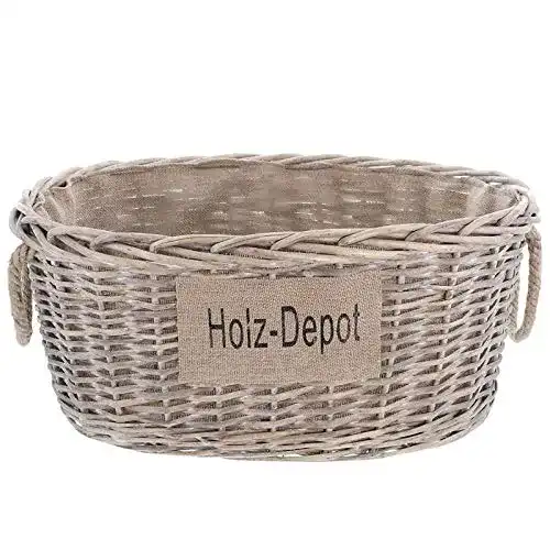 Weidenkorb SIDCO Kaminholzkorb Brennholzkorb Füllkorb