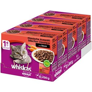 Whiskas-Nassfutter whiskas 1+, 48 Portionsbeutel à 100g