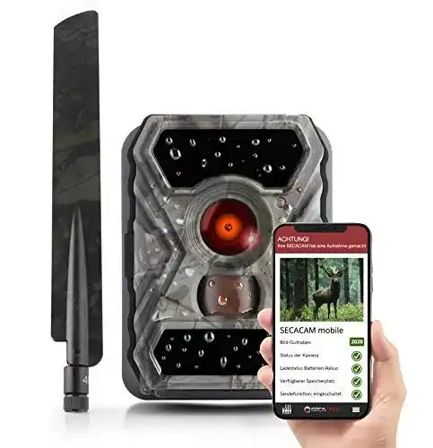 Wildkamera-mit-App SECACAM Raptor Mobile 4G LTE Wildkamera