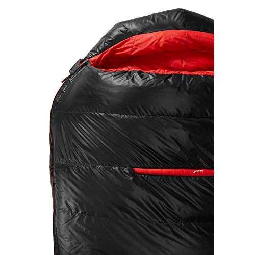 Yeti-Schlafsack YETI VIB 400, Black/Fiery Red Daunenschlafsack