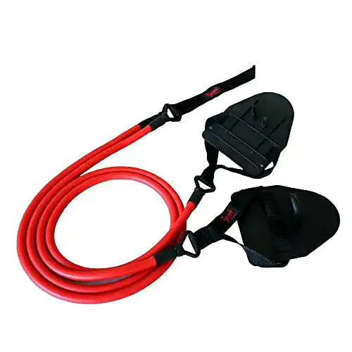 Zugseil Schwimmen Tyron Latex-Zugseil mit Handpaddles