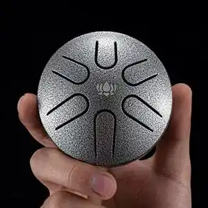 Zungentrommel LEKATO Steel Tongue Drum 3 Zoll 6 Note, Mini