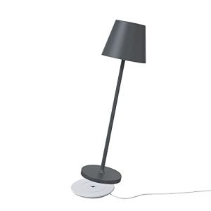 Akku-Lampe Weilburg LED Akku Tischleuchte Anthrazit IP54 2,2W