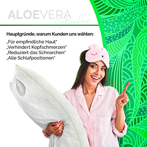 Aloe-vera-Kissen Vitapur Kopfkissen 40 x 80 Aloe Vera