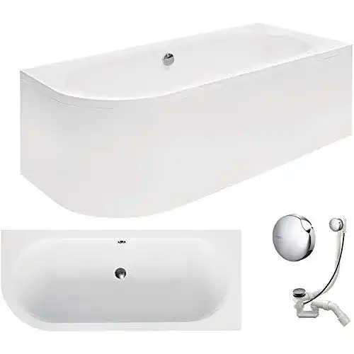 Badewanne VBChome 170×75 cm Acryl SET Schürze Siphon