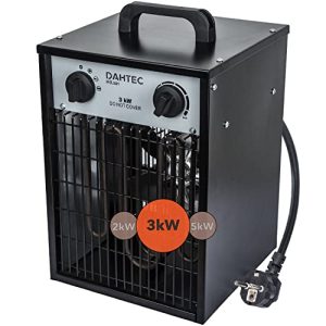 Bauheizer DAHTEC 3000 Watt, mit Thermostat und 2 Heizstufen
