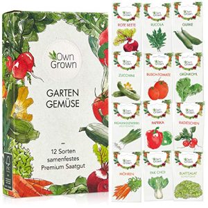 Bio-Saatgut OwnGrown Gemüse Samen Set, 12 Sorten Premium