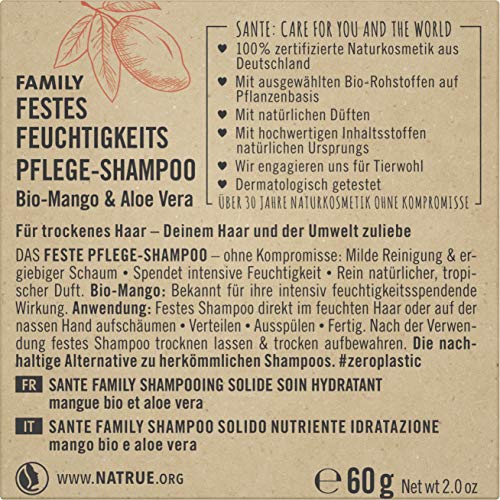 Bio-Shampoo Sante Naturkosmetik Festes Shampoo, 60 g
