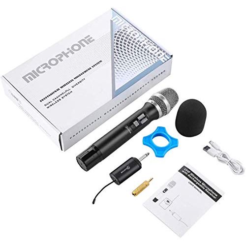 Bluetooth-Mikrofon EIVOTOR Kabelloses Mikrofon UHF Funk