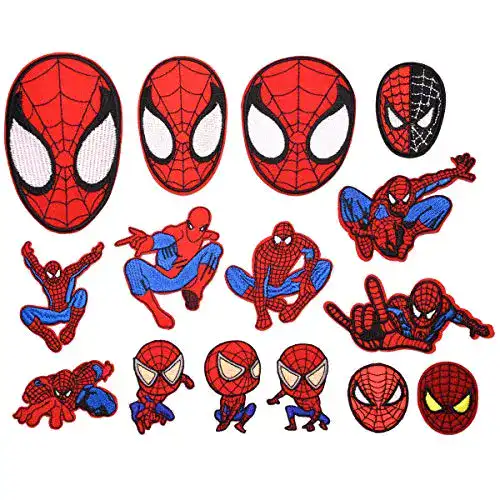 Bügelbilder CYWQ 15 x Spiderman-Aufnäher zum Aufbügeln