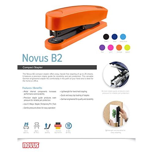 Bürotacker Novus B 2 Heftgerät 25 Blatt, Metall/Kunststoff