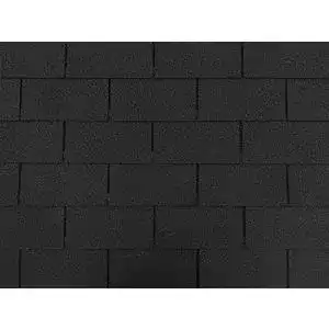 Dachschindeln Isolbau Rechteck, Dachpappe, Schwarz, 1 m²
