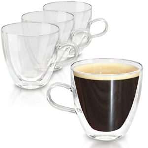 Espresso-Tassen Cosumy Espressotassen aus Glas mit Henkel, 4er