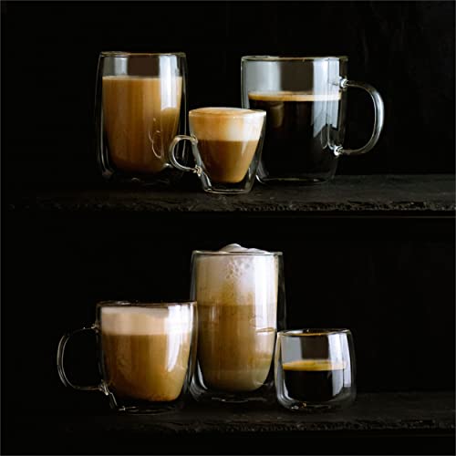 Espresso-Tassen Cosumy Espressotassen aus Glas mit Henkel, 4er